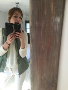 distressed wood large floor mirror