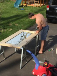 diy large wood floor mirror
