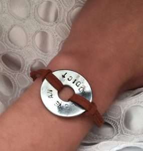 love an addict stamped bracelet fundraiser