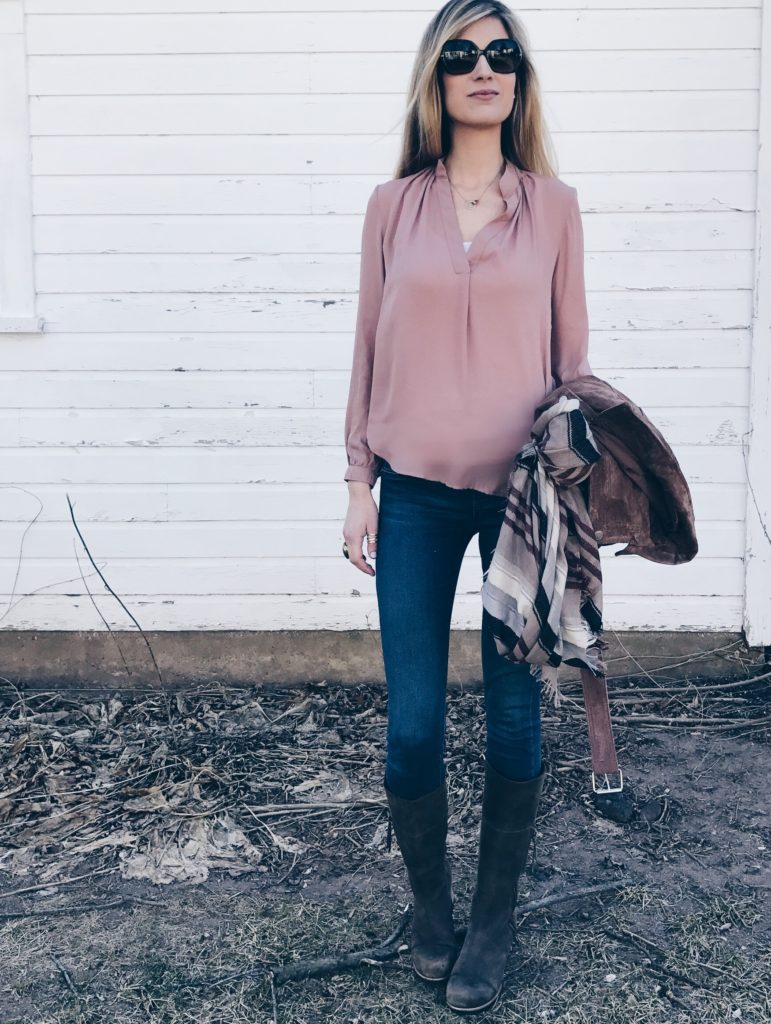 mauve tunic top