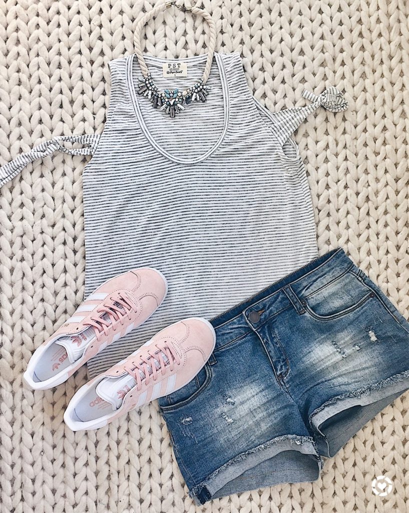 Connecticut life and style blogger, Pinteresting Plans shares some of her favorite early Summer outfit ideas from those I have shared on Instagram. 