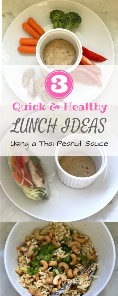 Quick Healthy Lunch Ideas using a Thai peanut sauce