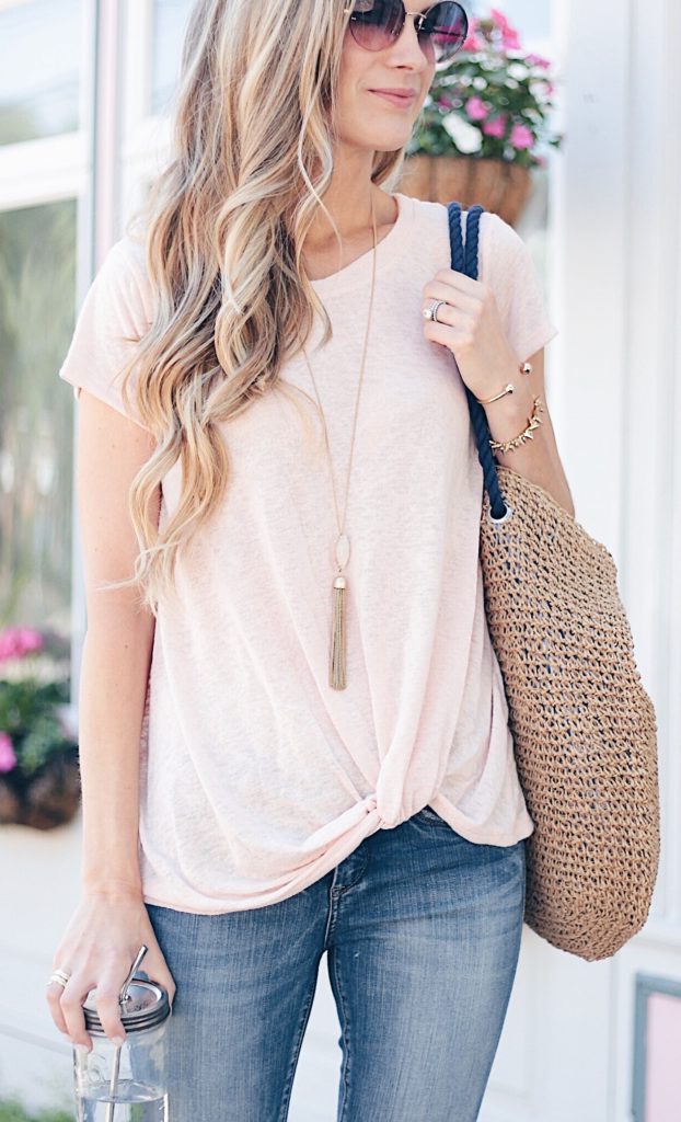 Connecticut life and style blogger, Pinteresting Plans shares some pink Summer outfits. Each outfit includes one pink piece. 