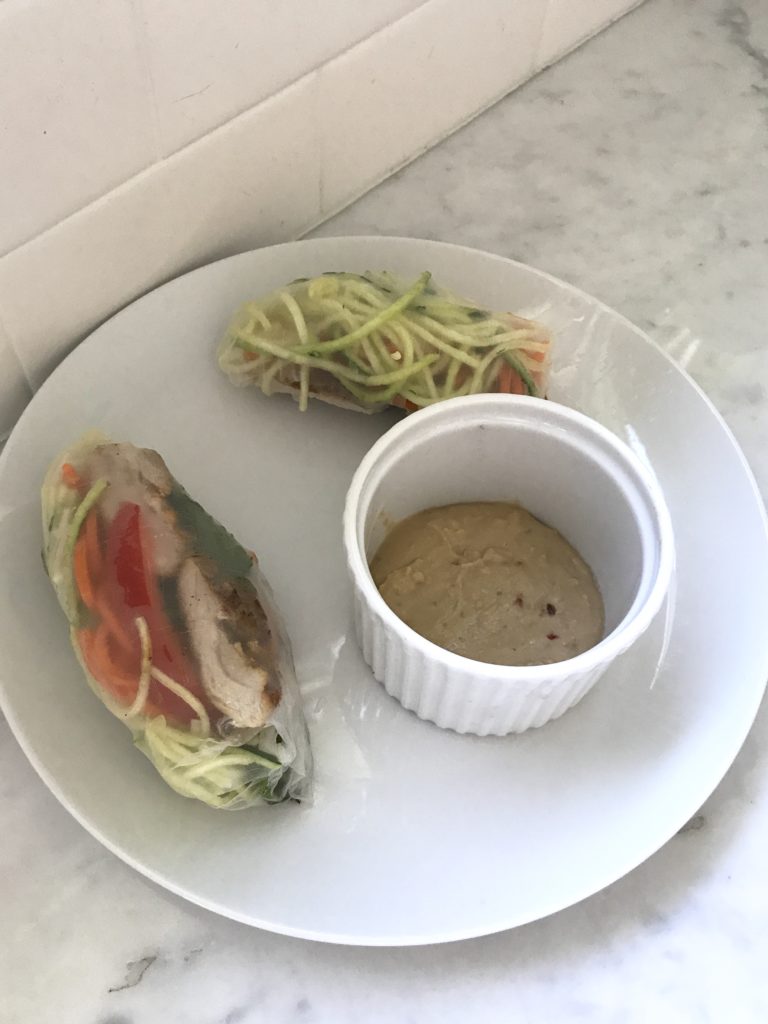 quick healthy lunch ideas - veggie rice wraps