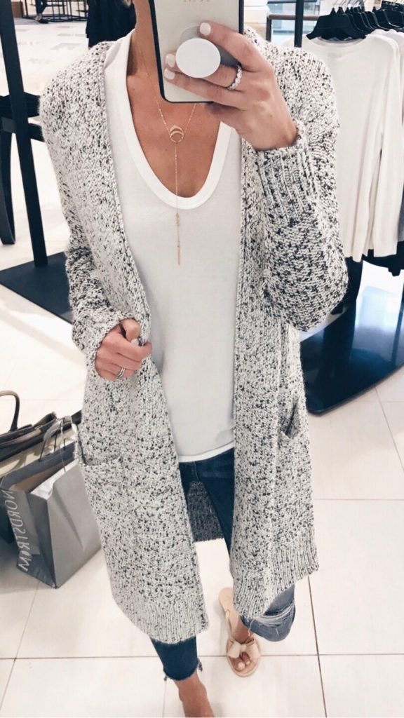 September Instagram round-up - gray marled knit long cardigan on pinterestingplans