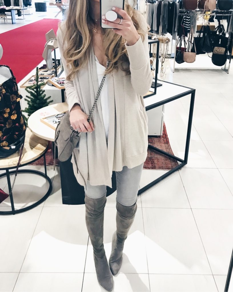 new christmas weekend markdowns - gibson fleecy neutral cardigan