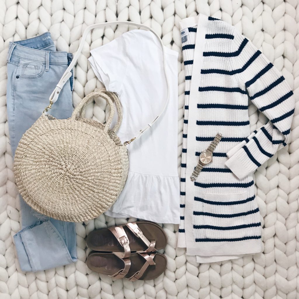 president's day weekend sales - striped cardigan spring outfit on pinteresting plans connecticut lifestyle blog