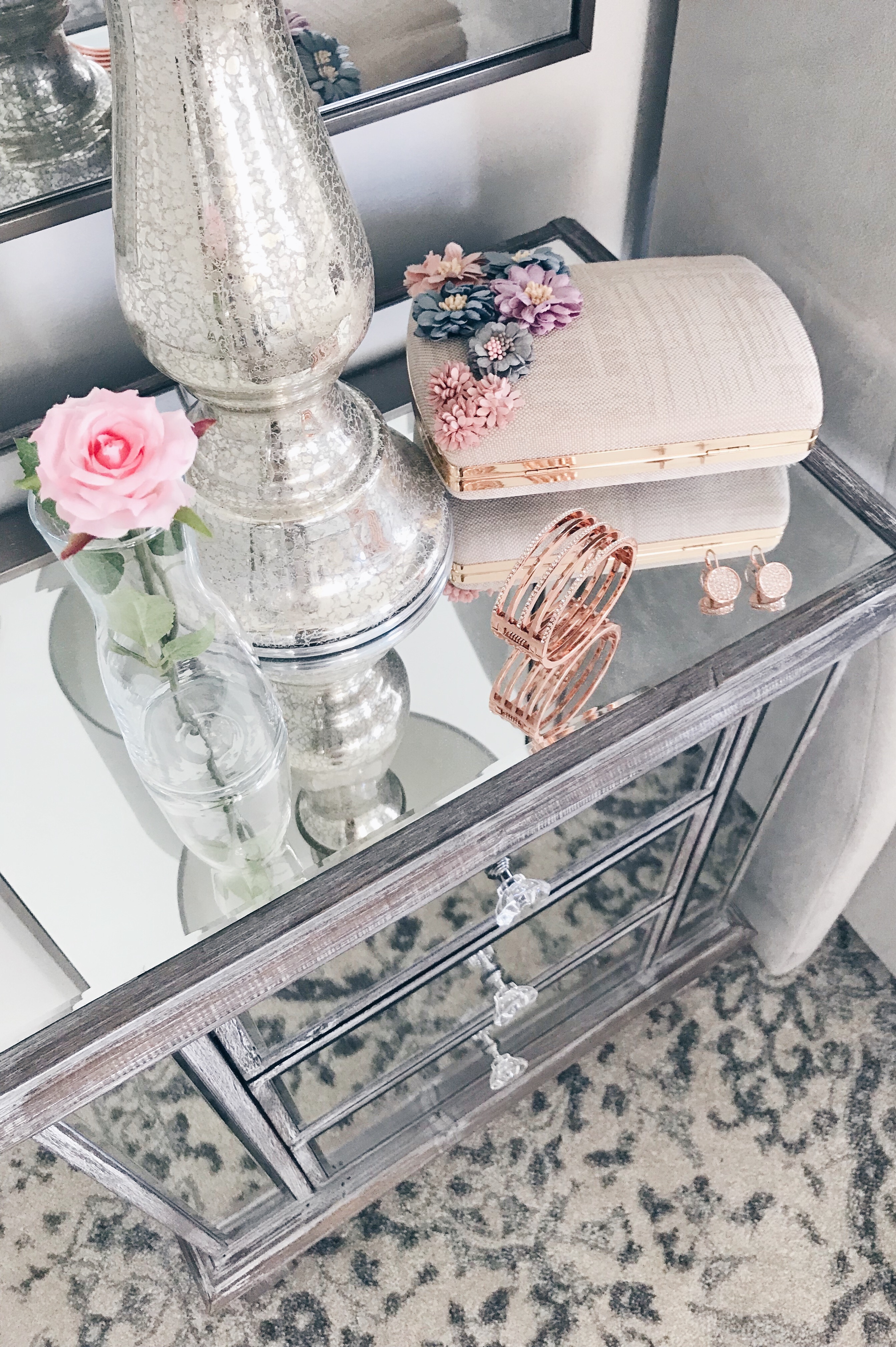 rose gold accessories for you Spring wedding guest dresses