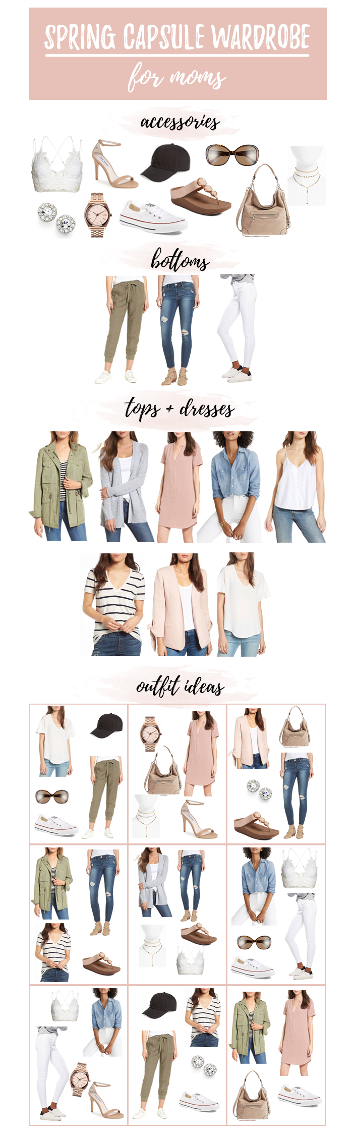 spring capsule wardrobe for moms 2018
