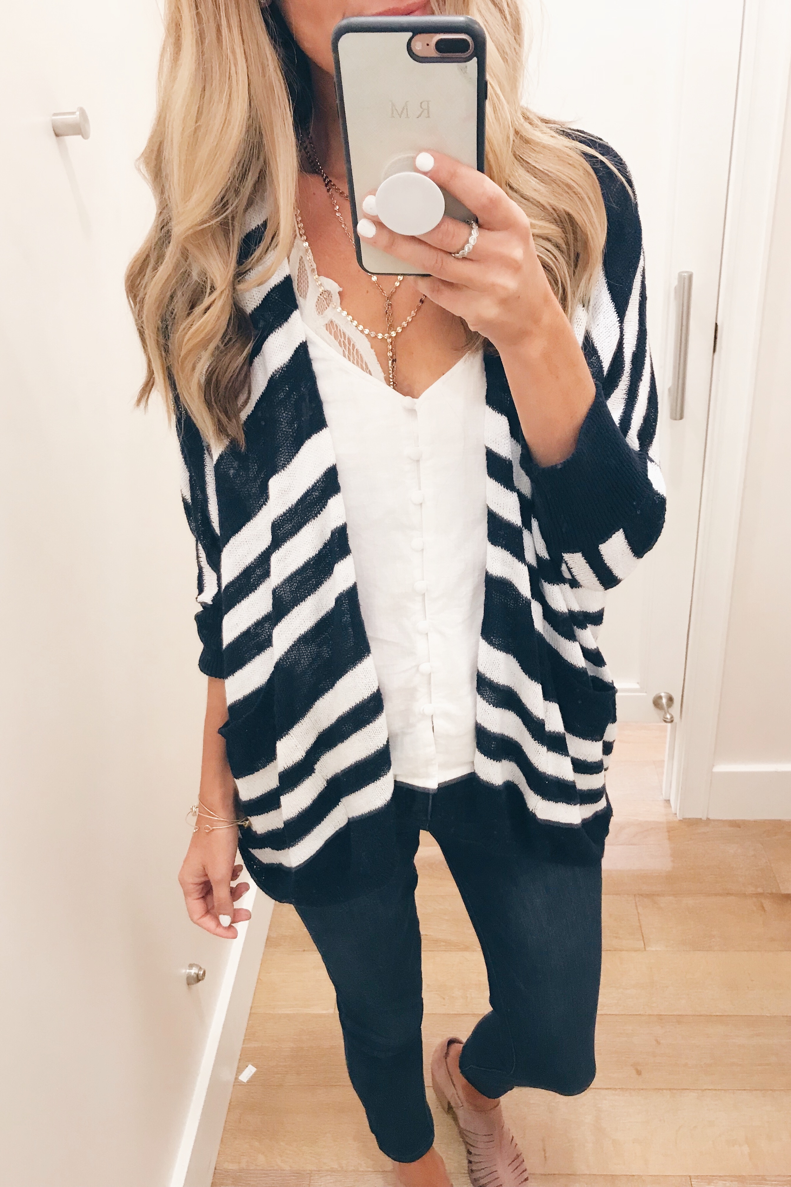 LOFT July 2018 Sale - Striped Open Cardigan