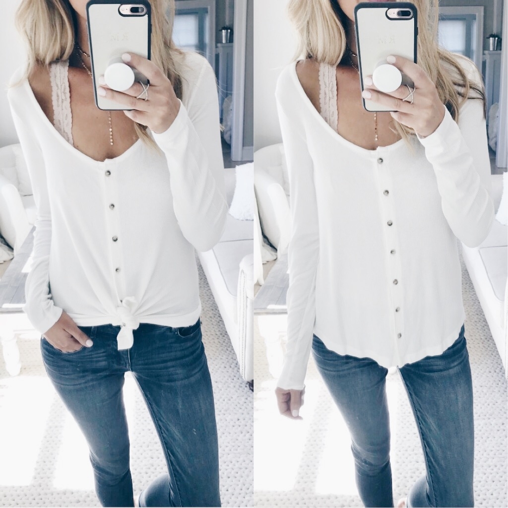 Nordstrom Anniversary Sale 2018 Try On - Front Button Up Long Sleeve