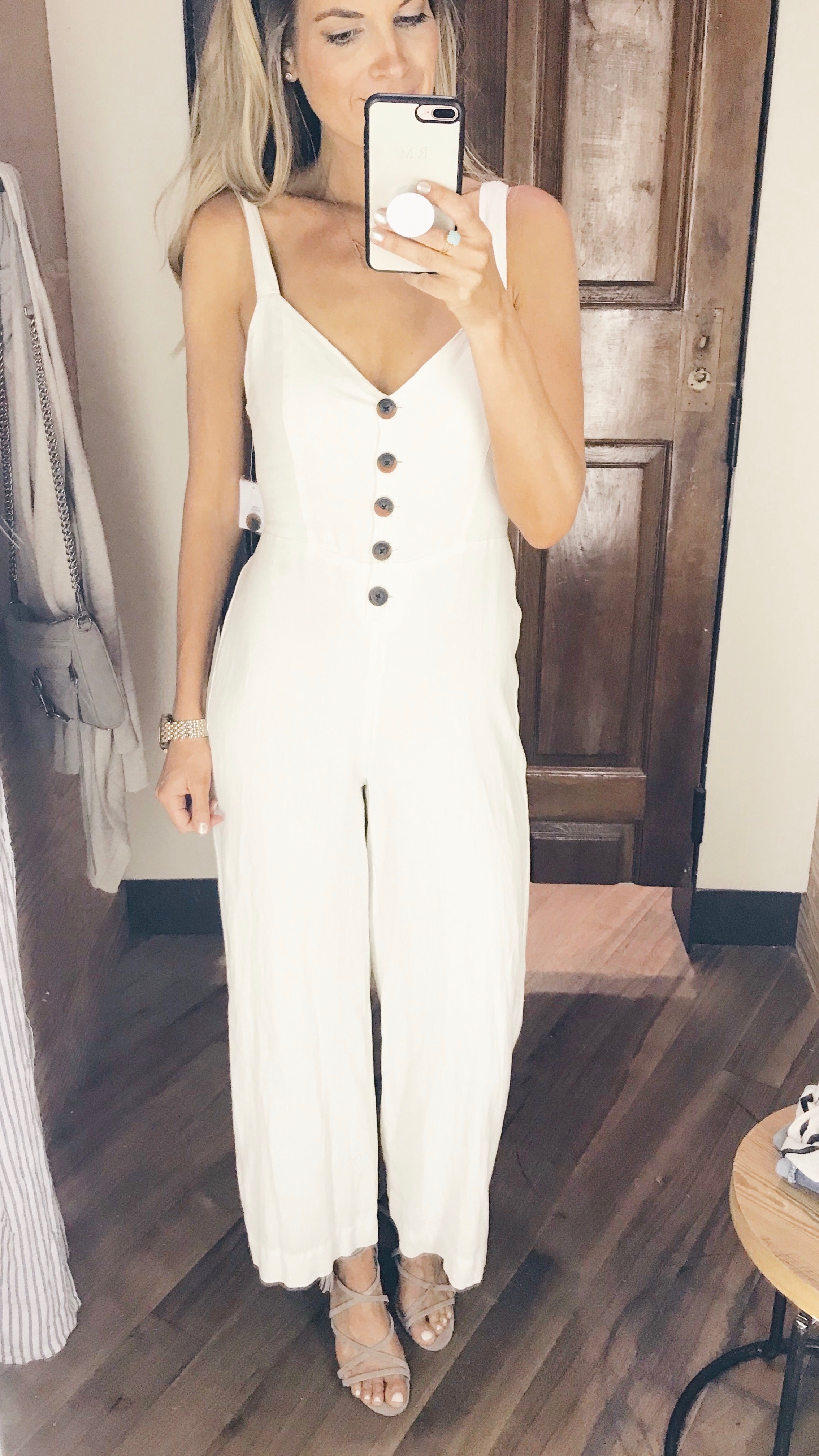 Linen Button up Jumpsuit | Jumpsuits Under $100 You need in your closet
