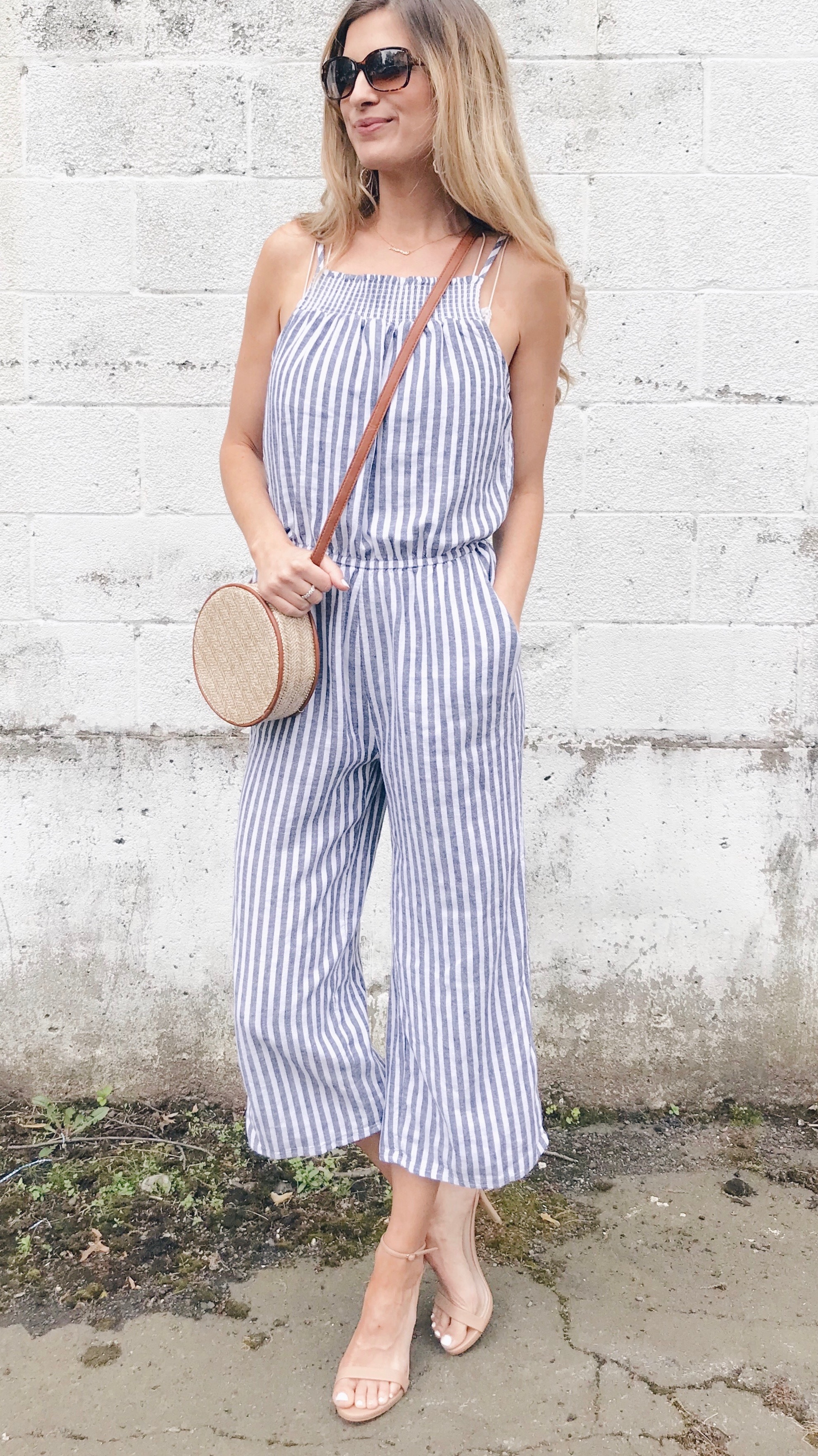 Top Jumpsuits Under $100 | Preppy Seersucker Jumpsuit