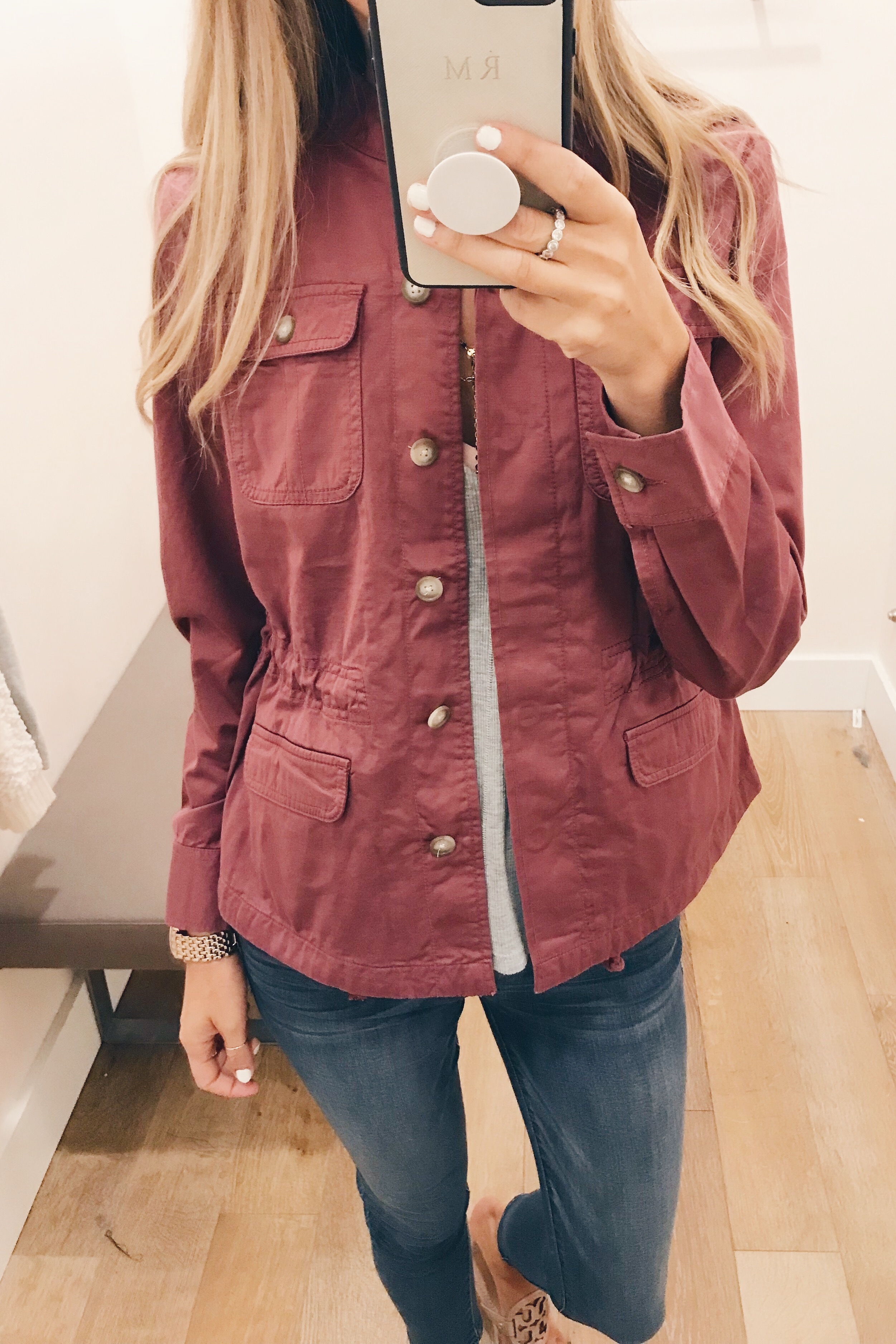 august 2018 loft sale wine utlity jacket