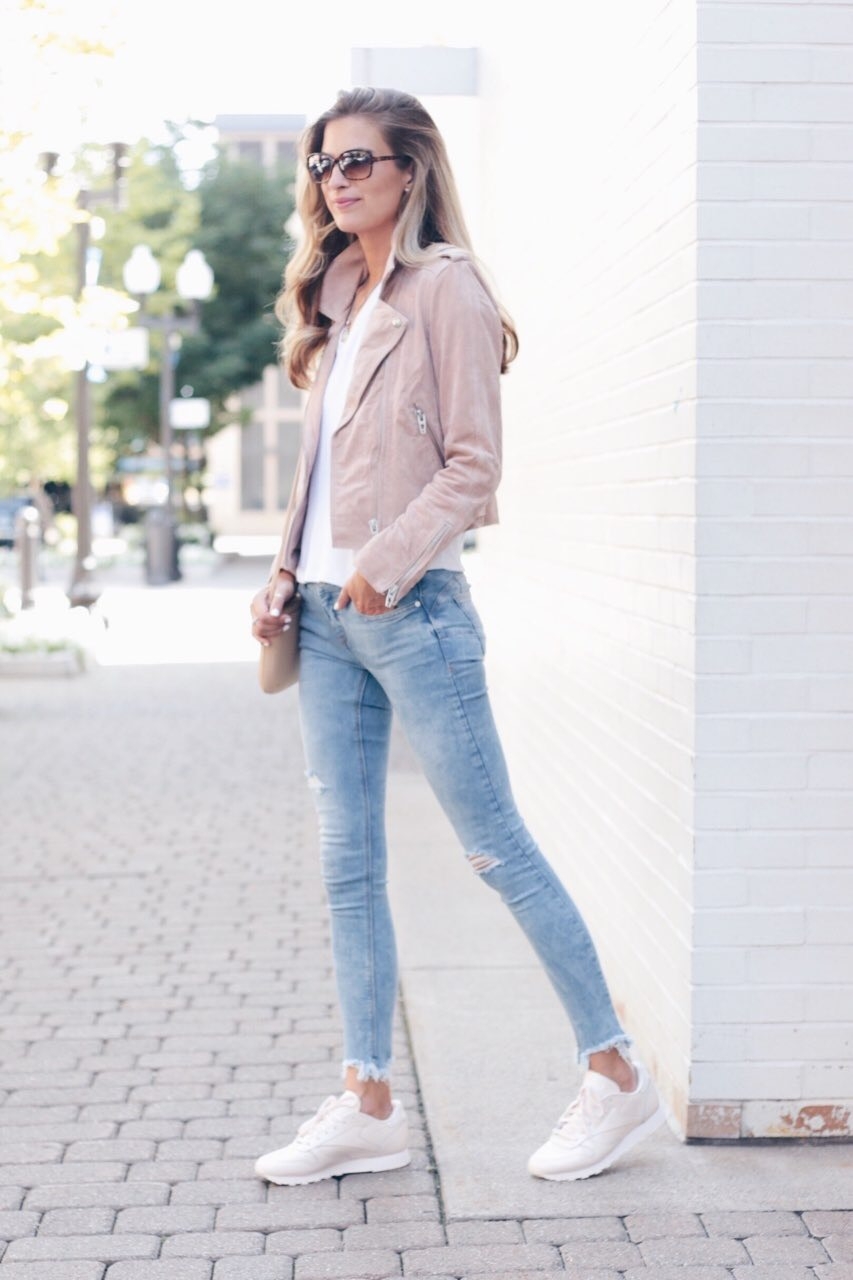 Blush Moto Jacket | Transitional Fall Neutrals