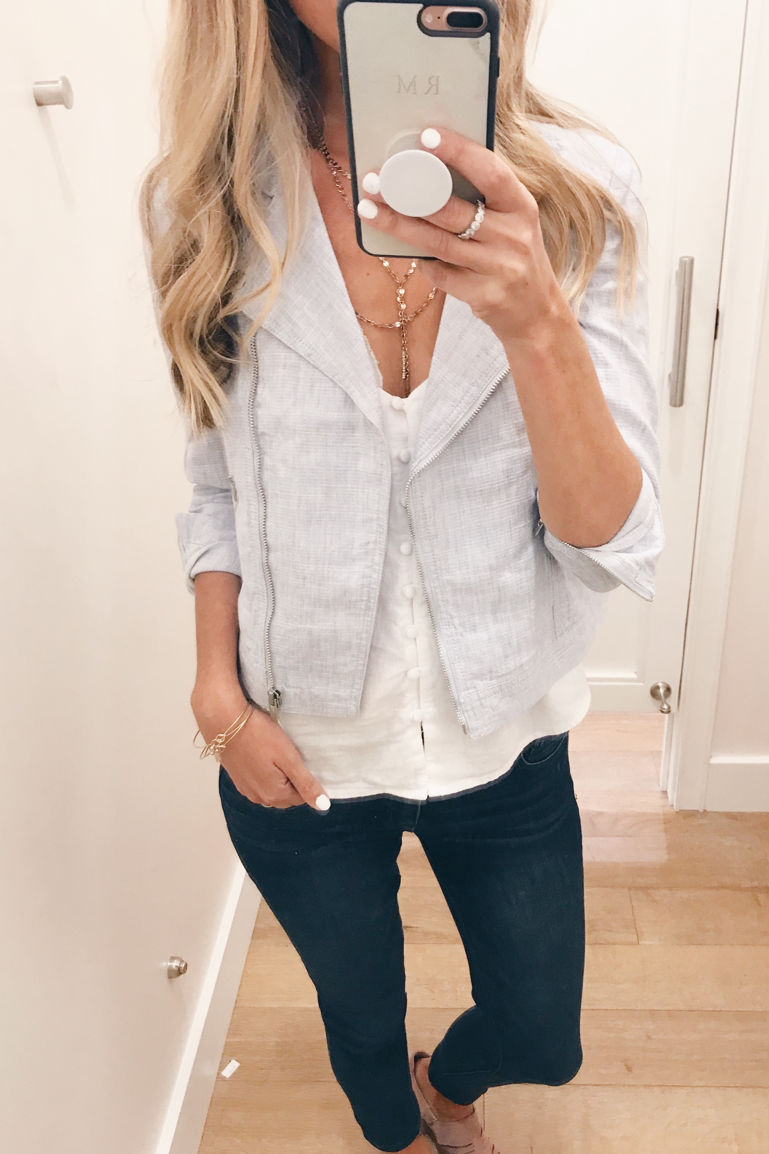  linen moto jacket loft sale august 2018