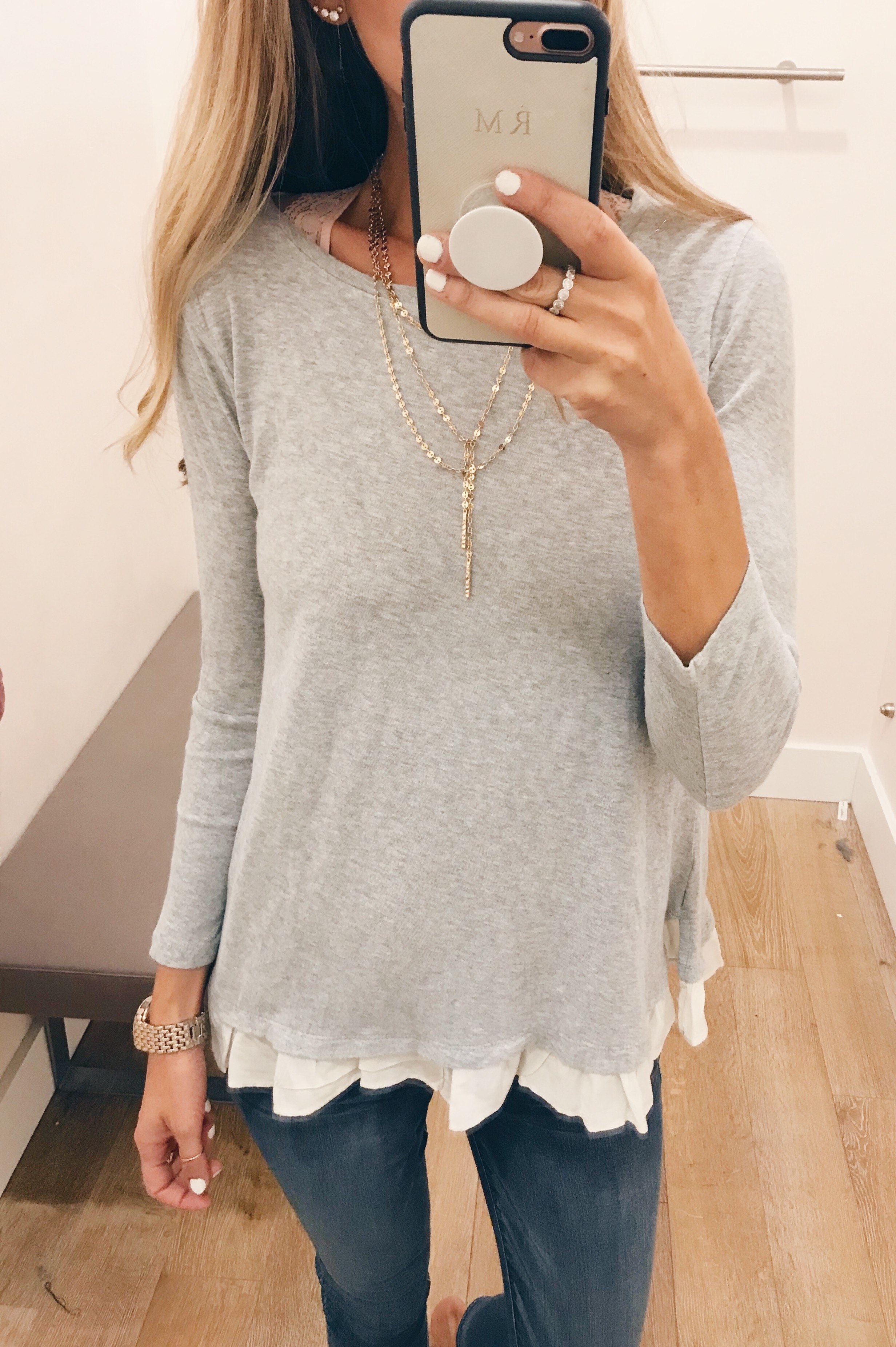 loft august 2018 sale - ruffle hem sweater