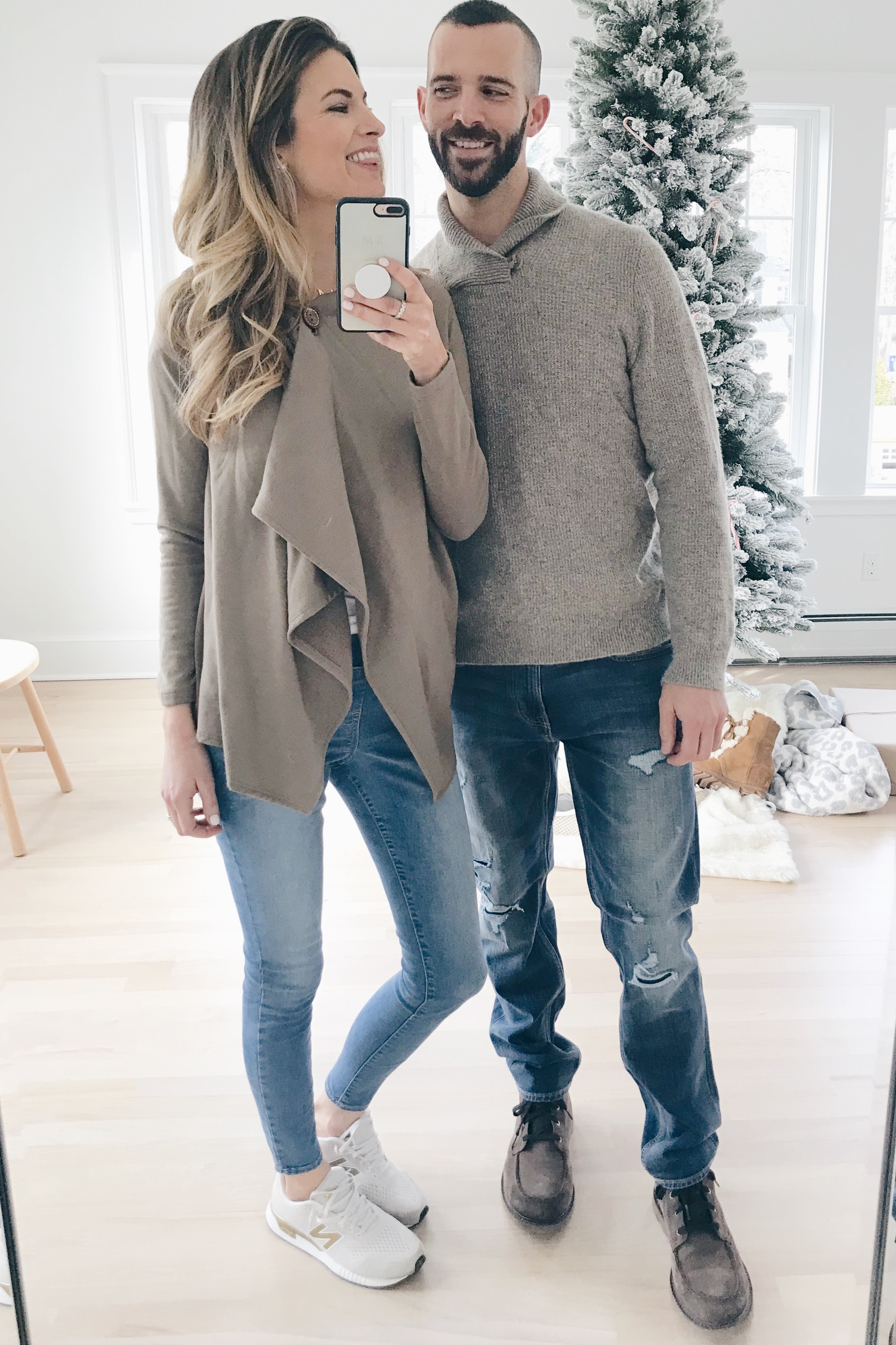 December Old Navy Try On - men's shawl collar sweater