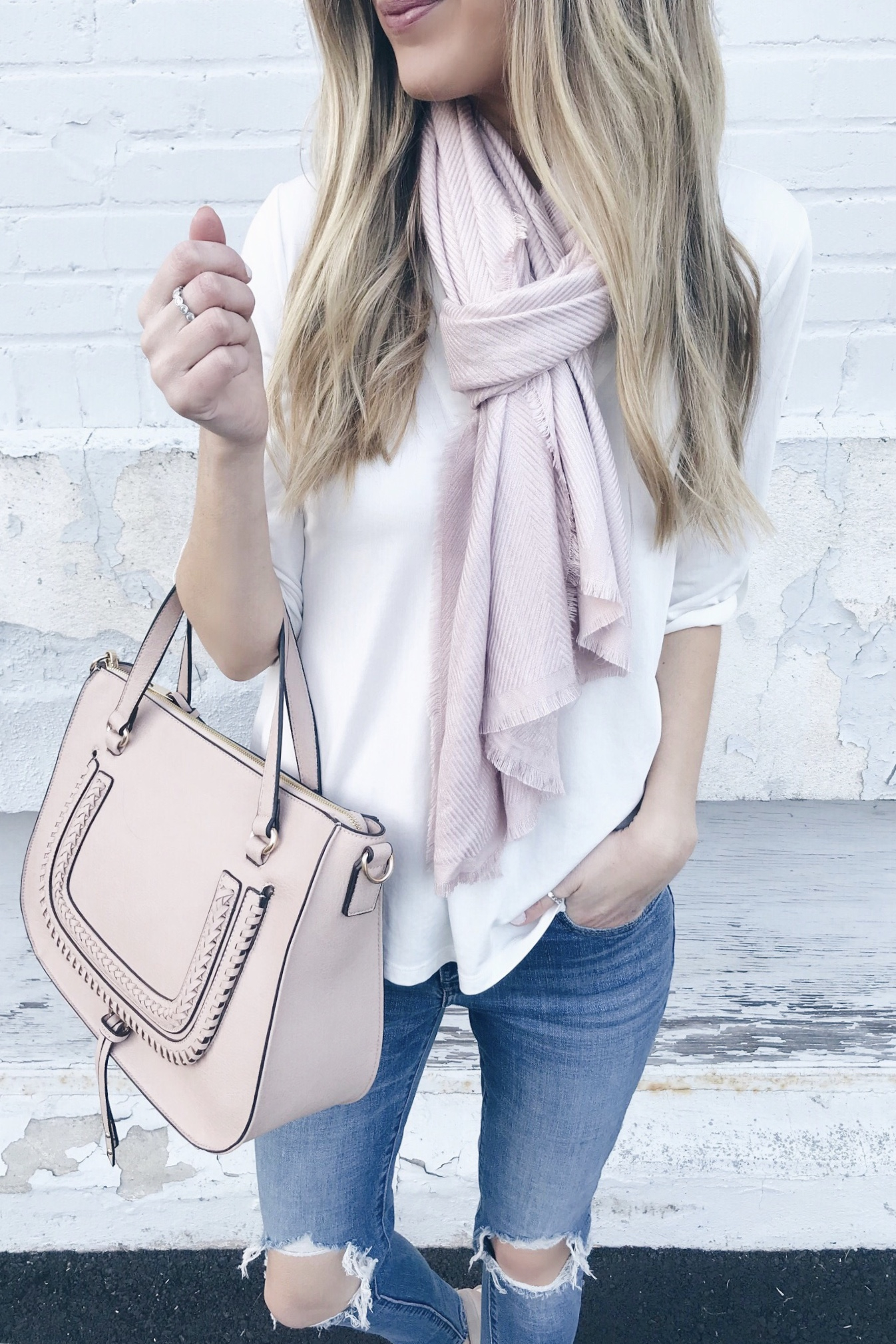 Pink-Inspired Outfits for Spring | Pink Scarf Outfit