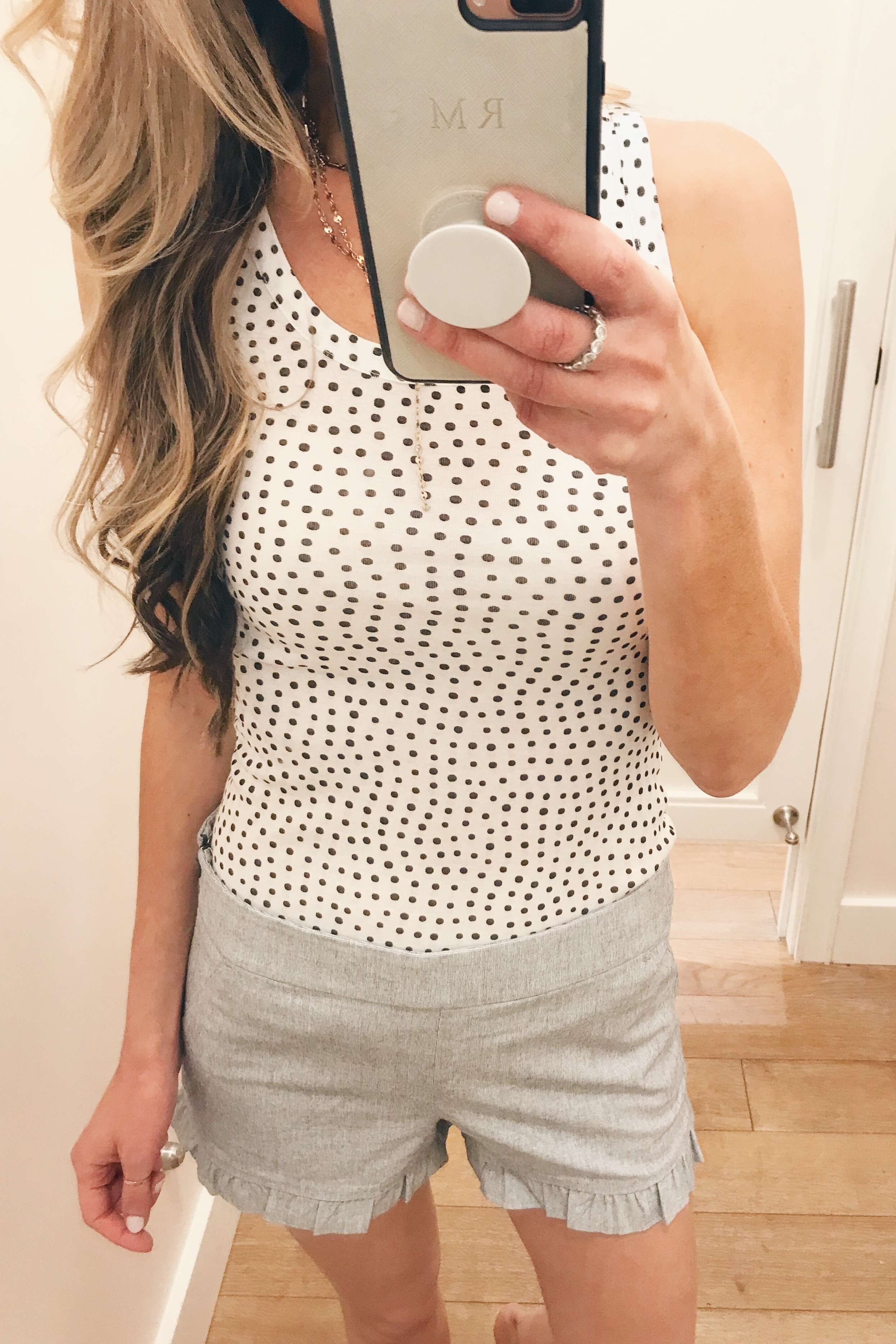 ruffle hem shorts on Pinteresting Plans fashion blog