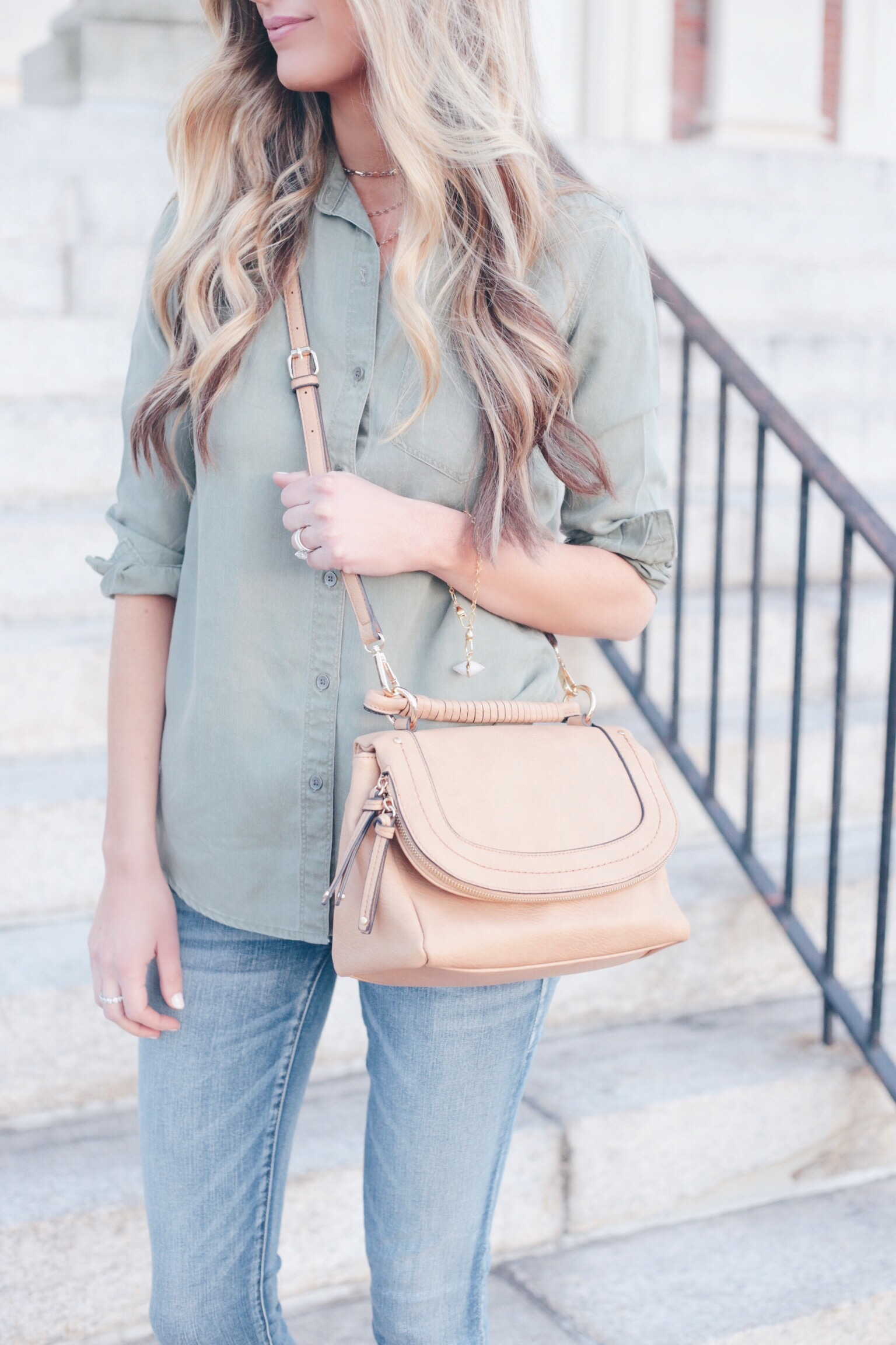 tan espadrille platform sandals and nude crossbody bag on pinteresting plans fashion blog