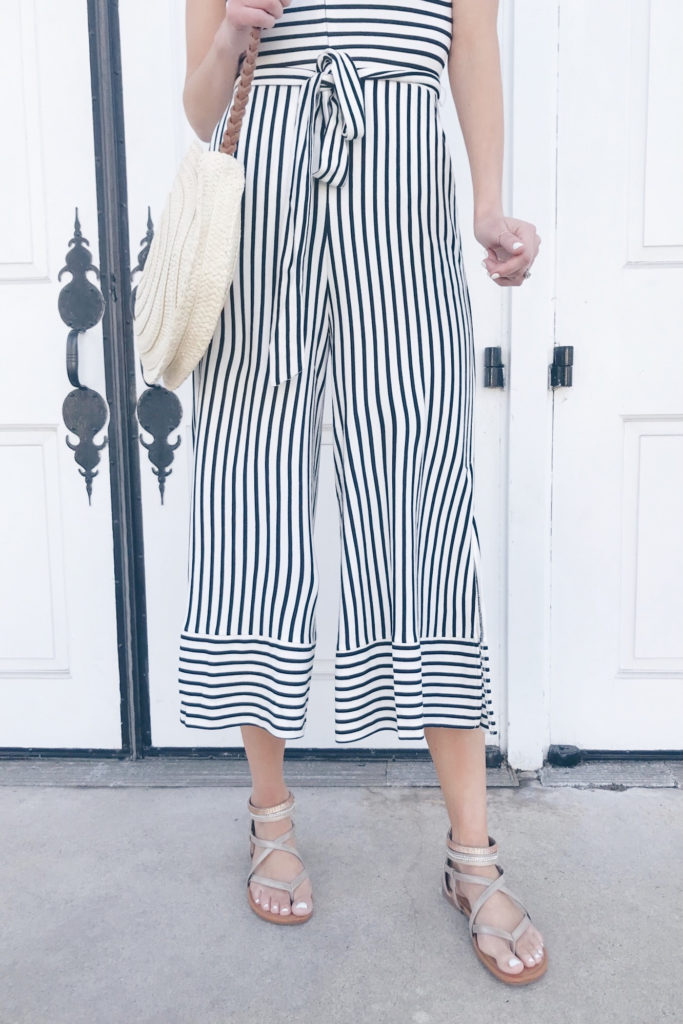 striped women's jumpsuit and affordable spring dresses on pinteresting plans fashion blog