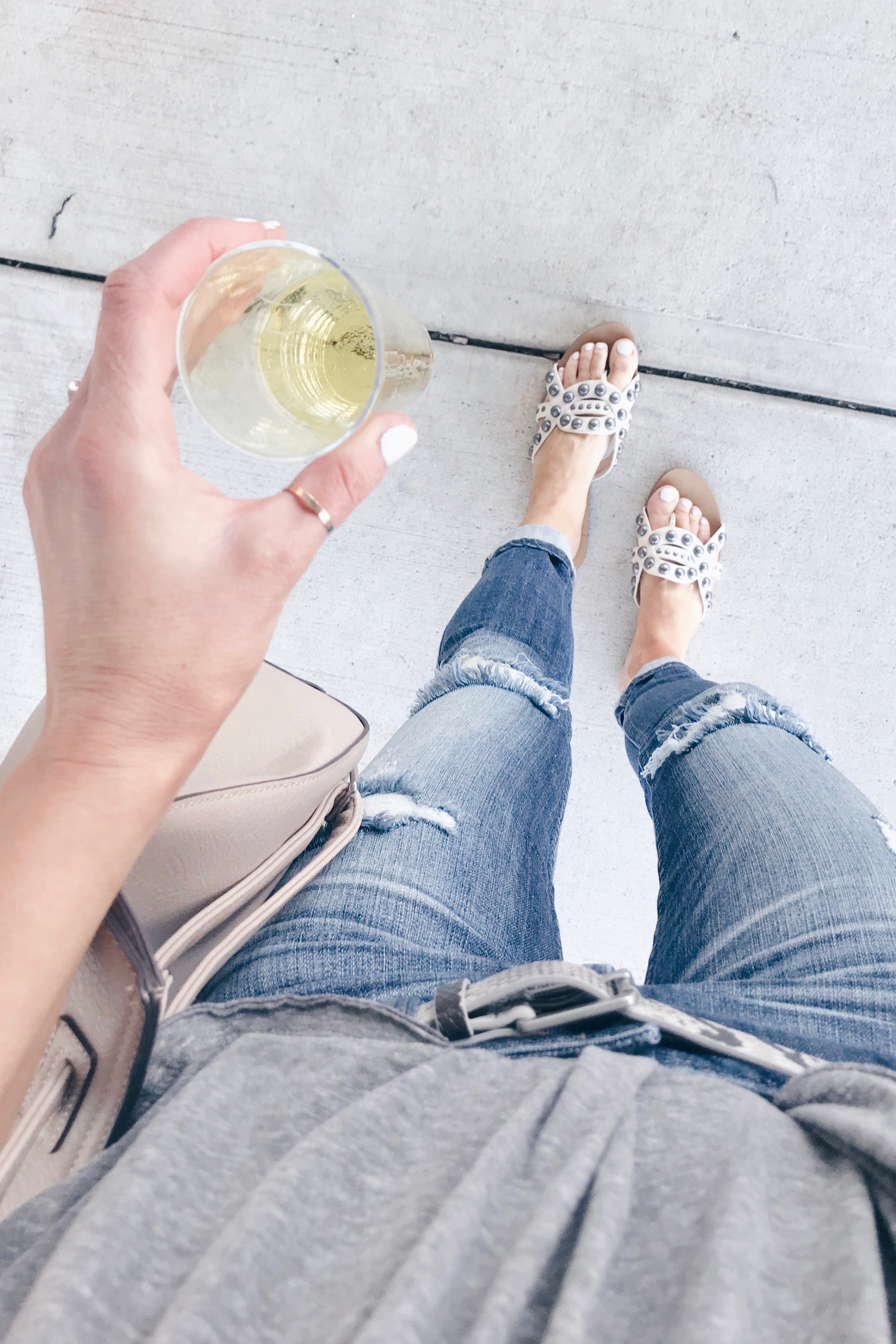 top spring outfits and easter weekend sales - embeliished white flip flips - pinteresting plans blog