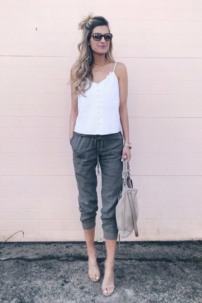 top spring outfits and easter weekend sales - pinteresting plans in joggers for a date night outfit idea