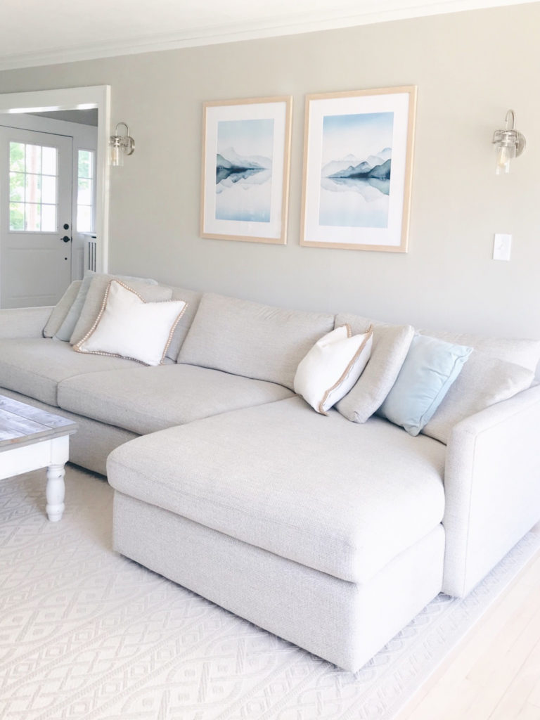 large living room wall art above the sofa - affordable home decor - pinteresting plans blog