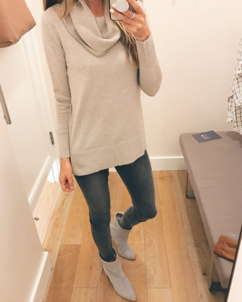 cowl neck tunic sweater on sale - pinteresting plans fashion blog
