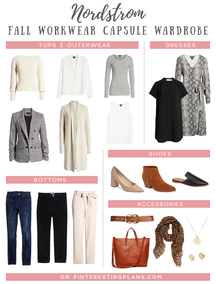 fall business casual workwear capsule wardrobe for women