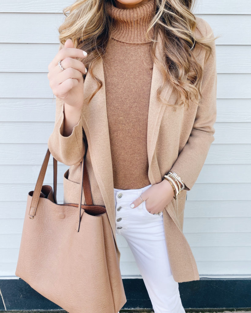 classy camel sweater coat on black friday sale - pinteresting plans fashion blog