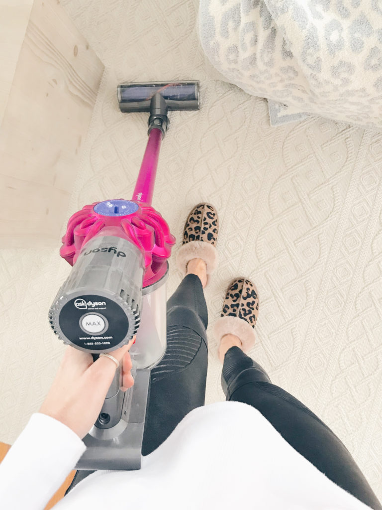 spanx black moto faux leather leggings and ugg leopard sheepskin slippers dyson v6 v7 cordless vacuum holiday gift ideas