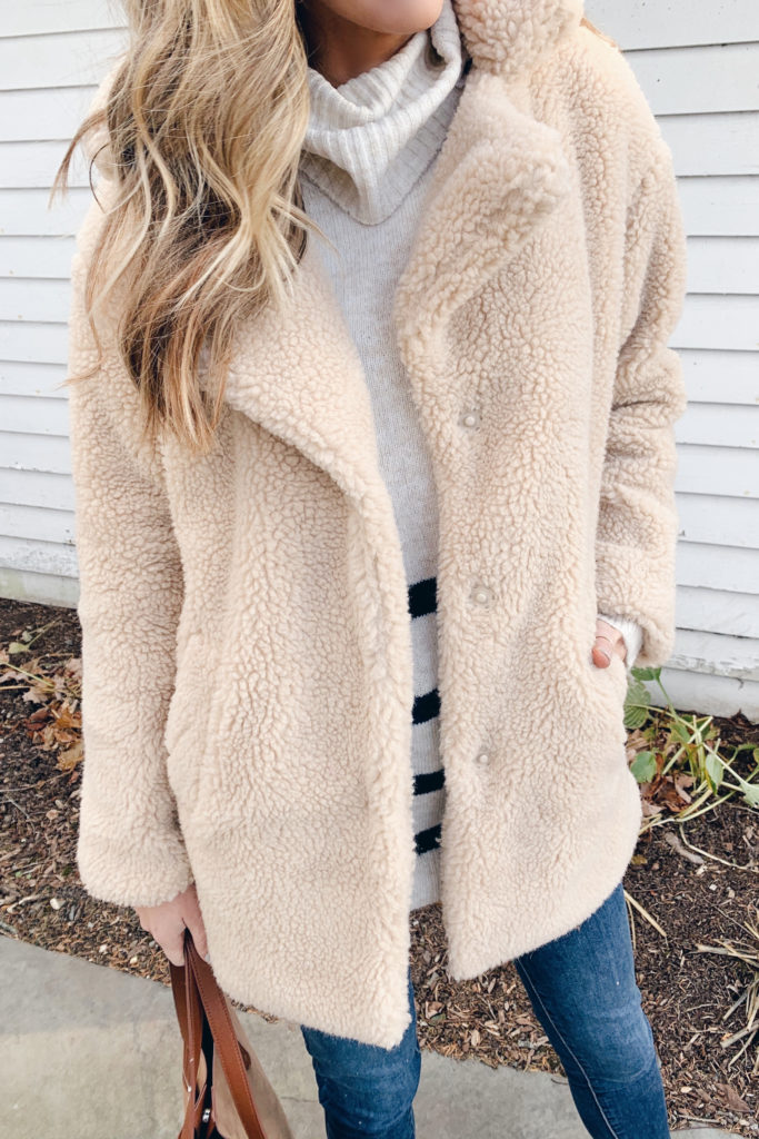 affordable walmart camel tan oversized fall winter sherpa coat