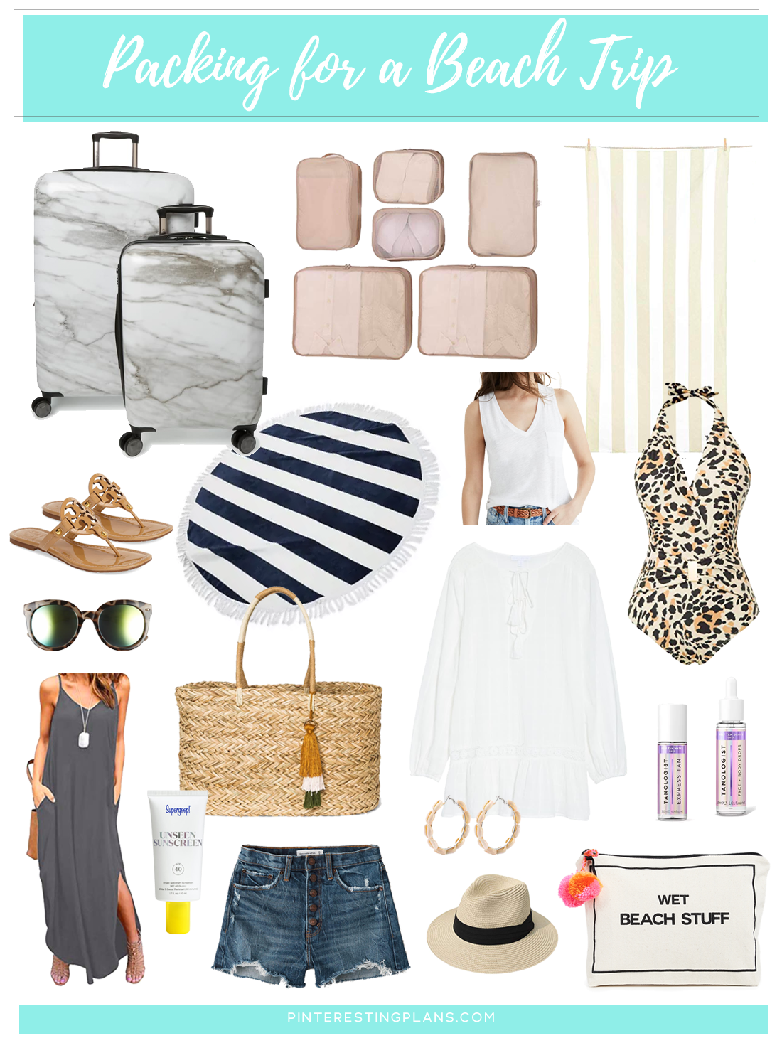 what to pack for a beach trip - beach travel essential packing list on pinteresting plans fashion blog