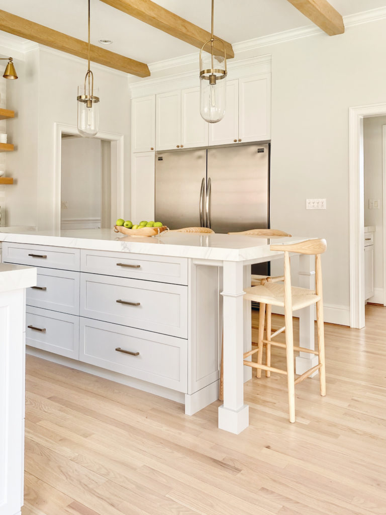 WHITE AND WOOD KITCHEN REMODEL REVEAL - Pinteresting Plans; Click here to see this kitchen remodel reveal on Pinteresting Plans! I am finally sharing the details of our kitchen remodel. We gutted our kitchen for a major kitchen remodel with island. Kitchen ideas remodeling budget small. Kitchen remodel on a budget small diy. Kitchen remodel before and after layout open concept. Modern kitchen ideas contemporary white wood. Kitchen decor ideas themes color schemes gray. Kitchen remodel ideas layout renovation. 