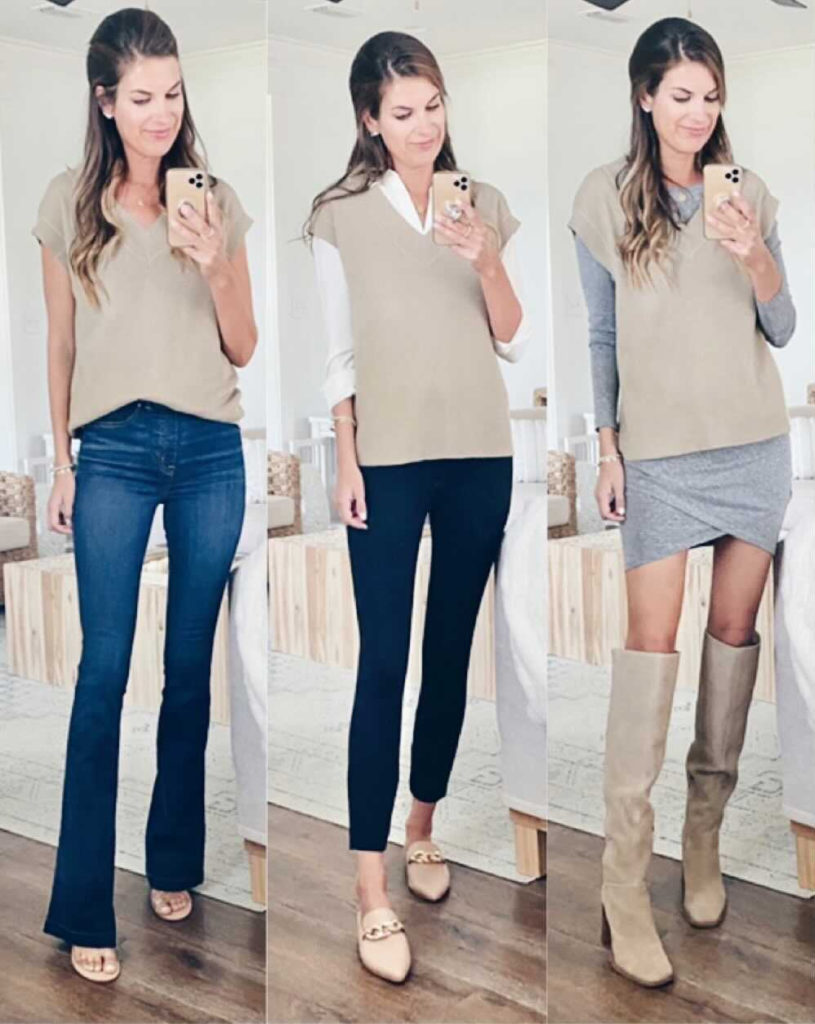 how to style sweater vest for fall 2021