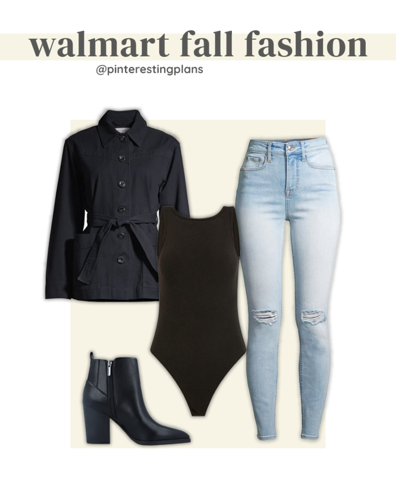 walmart free assembly casual fall outfit idea