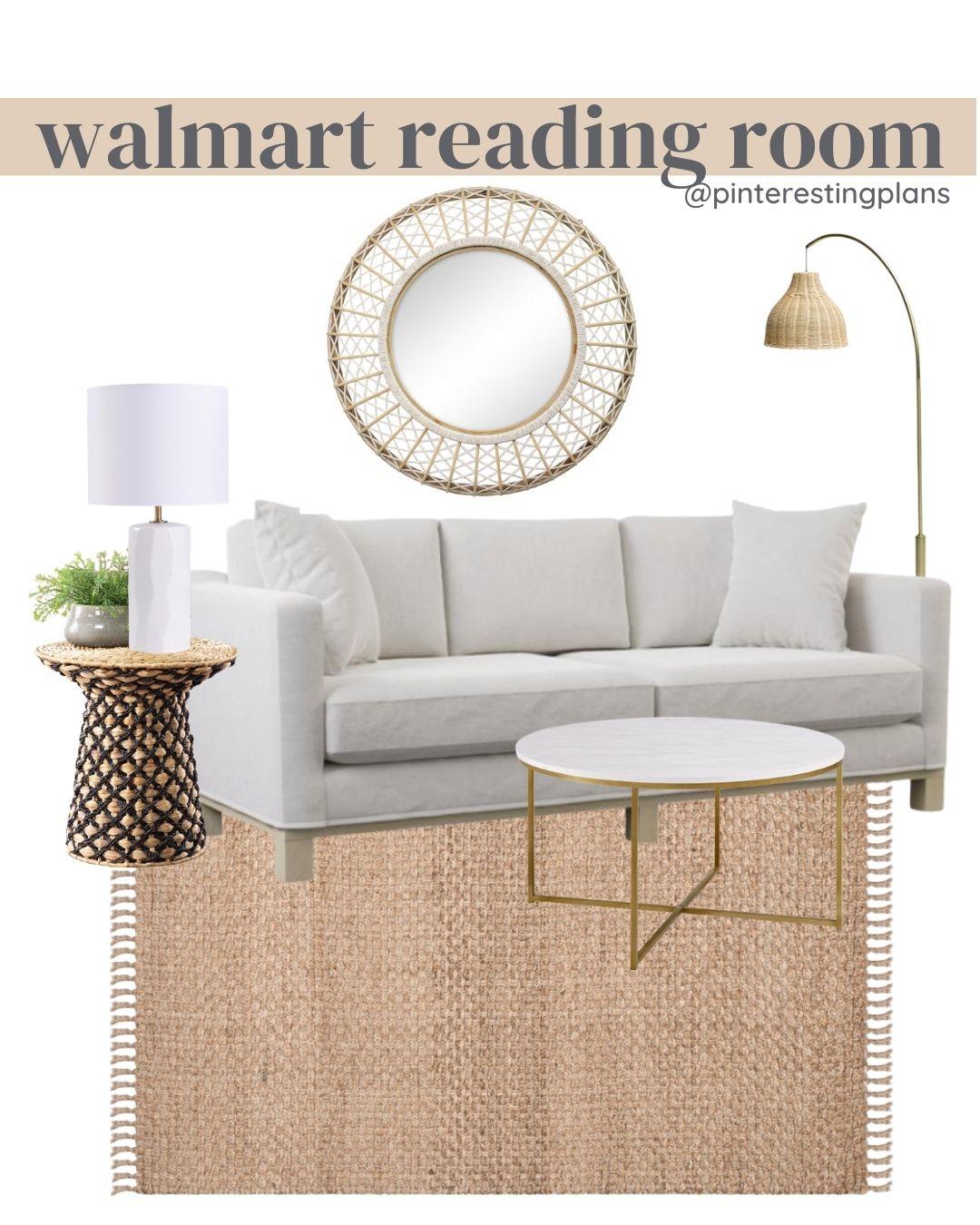 walmart finds - modern coastal sitting room design