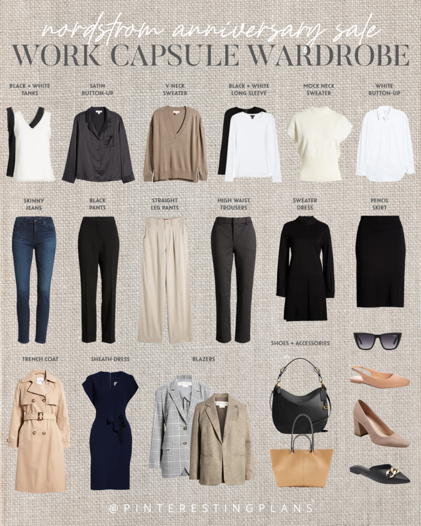 nordstrom anniversary sale 2023 fall workwear capsule wardrobe