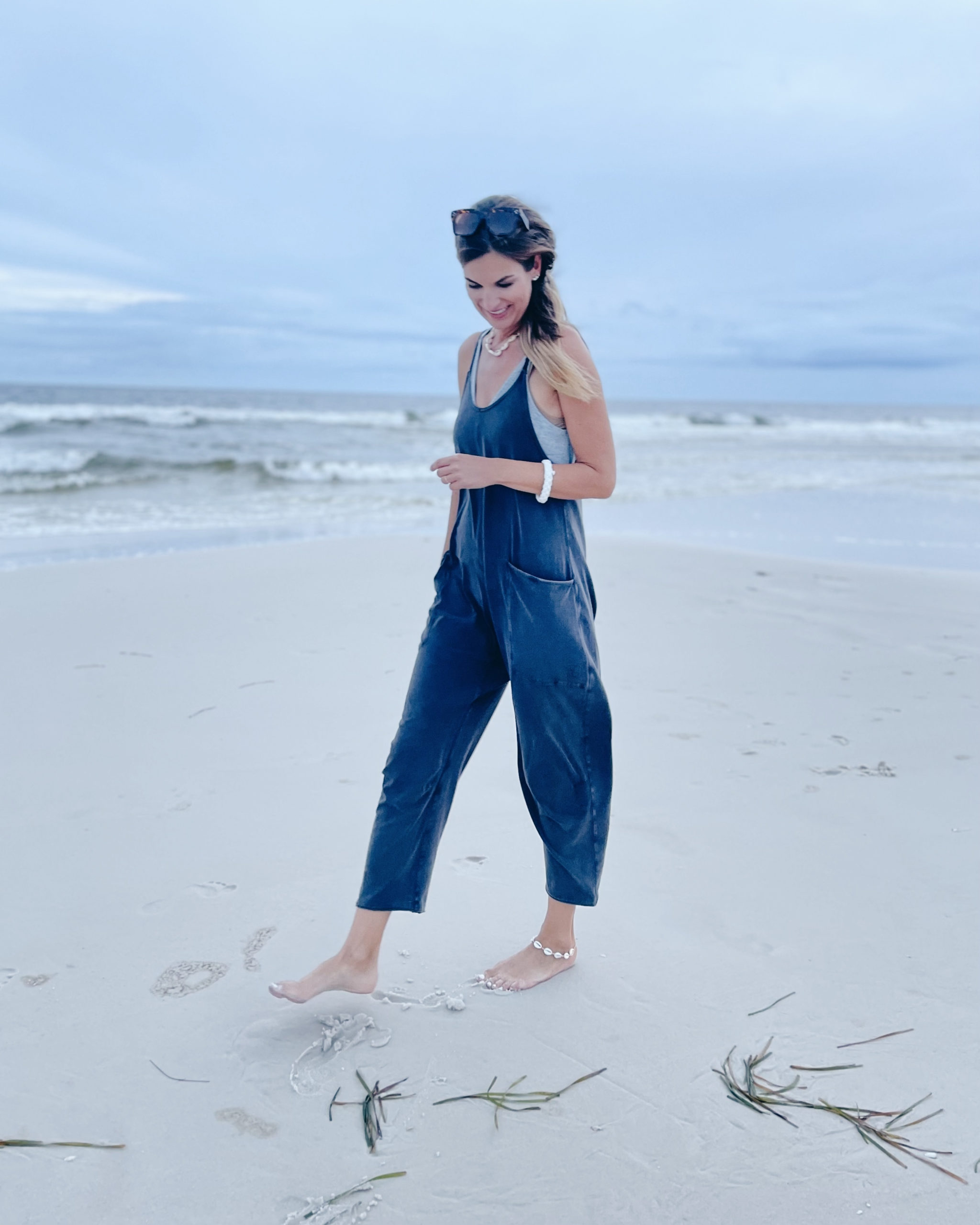 free people hot shot gray onesie