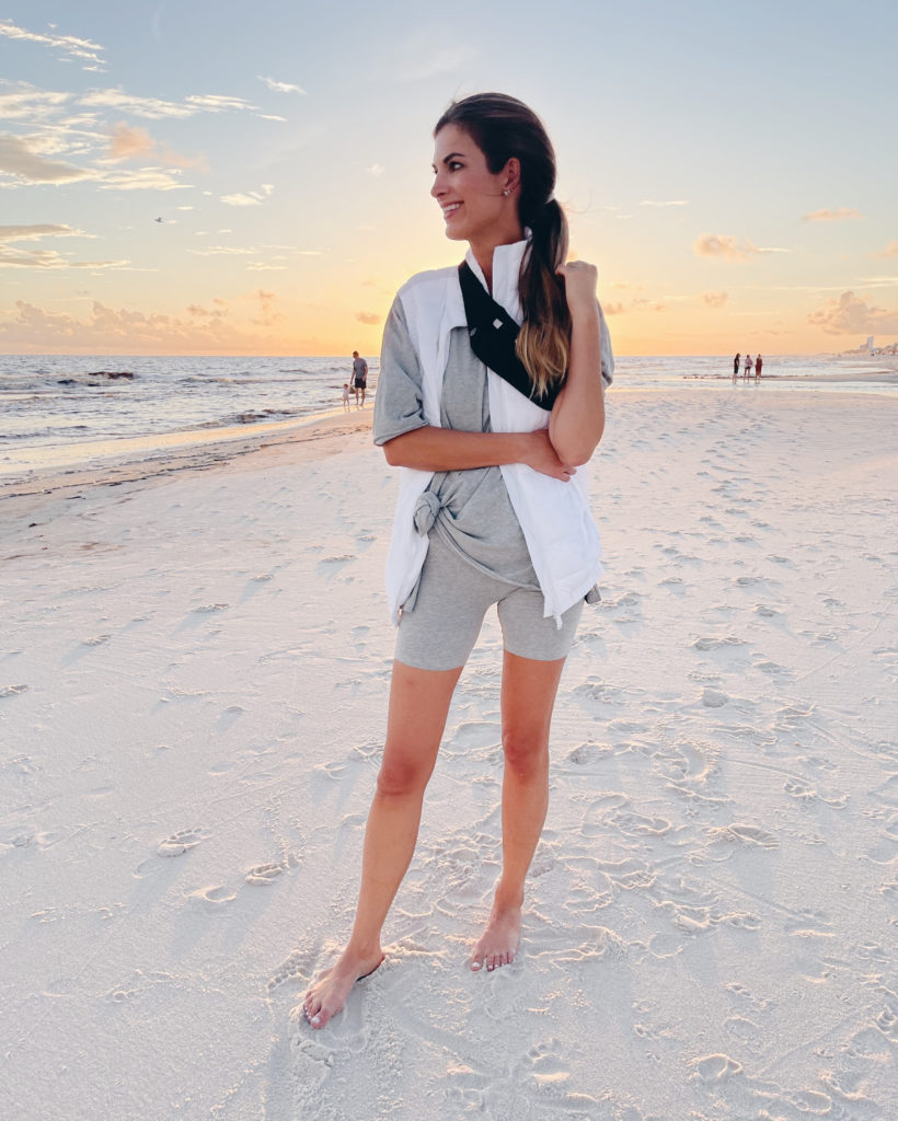 free people piper packable white vest