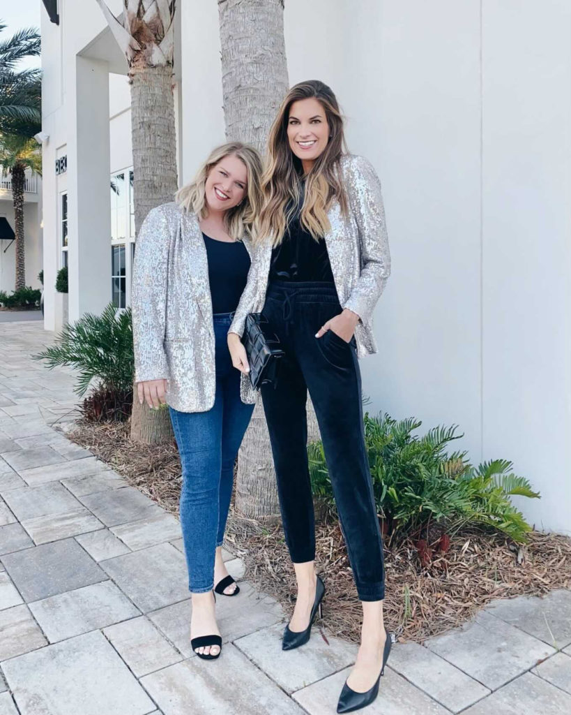 dressy holiday outfit ideas with sequins 2021