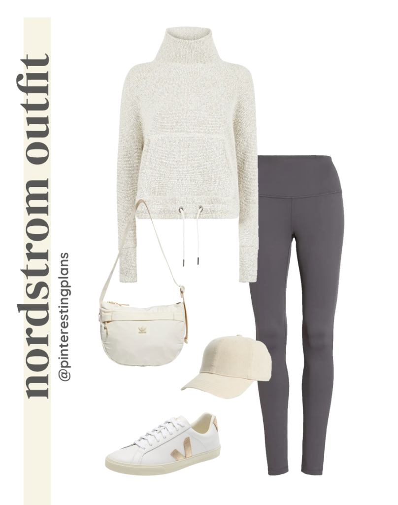 nordstrom casual athleisure school drop off mom outfit