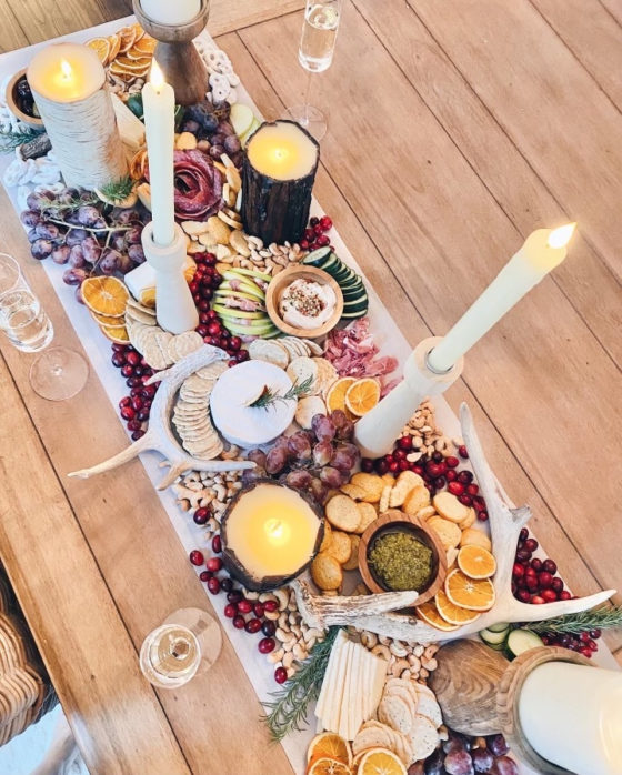 holiday charcuterie table spread ideas