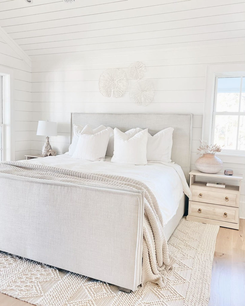 bernhart upholstered neutral king sized bed from wayfair