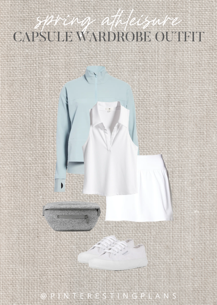 athleisure spring outfit idea for pickleball, golf or tennis
