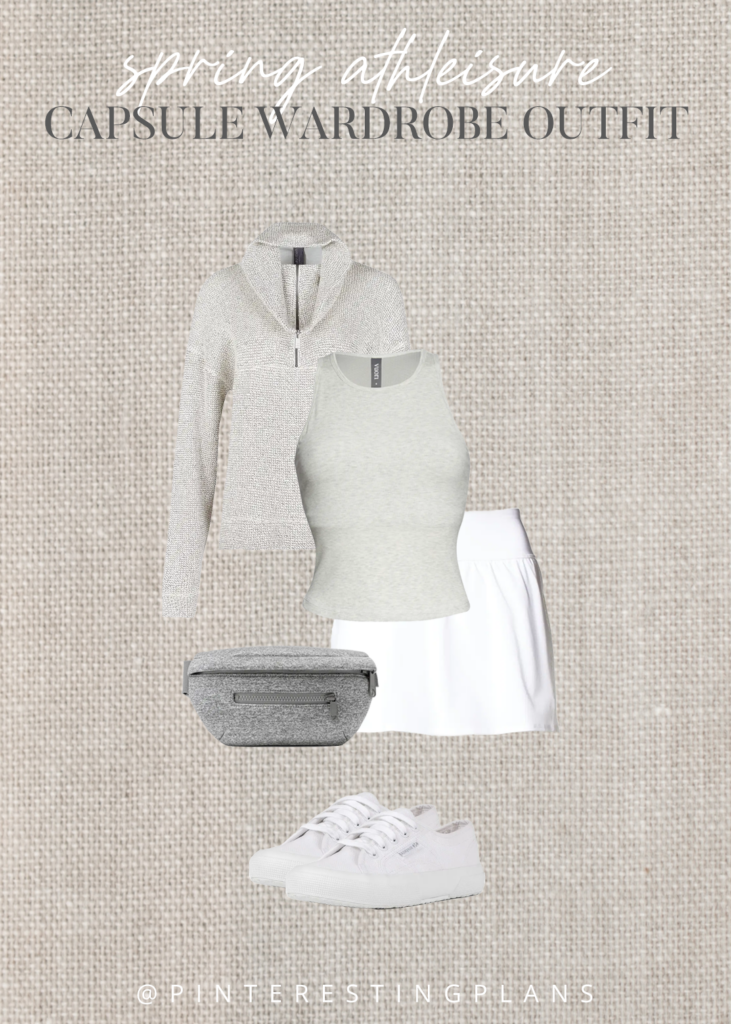 athleisure spring outfit idea for pickleball, golf or tennis