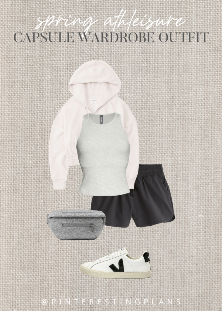 neutral spring athleisure outfit idea 2023