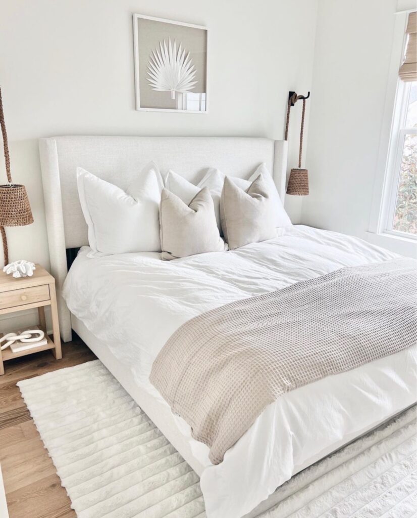 Wayfair Tilly Talc Linen Upholstered Bed 